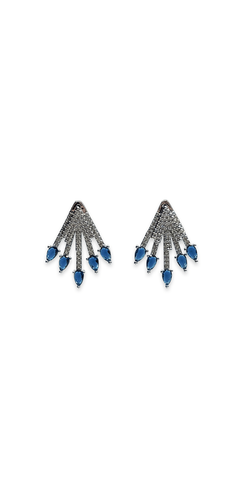 Camille La Vie 5 Point Stone Drop Earrings one-size / blue
