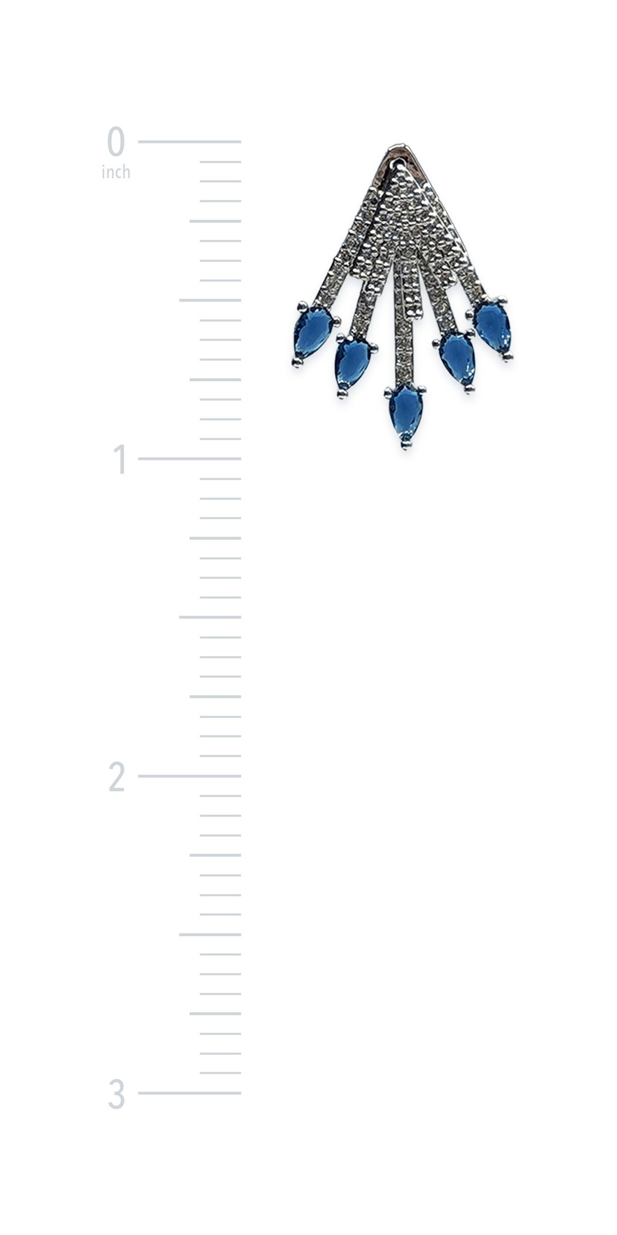 Camille La Vie 5 Point Stone Drop Earrings one-size / blue