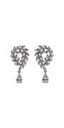 Camille La Vie Laurel Wreath Rhinestone Earrings one-size / silver
