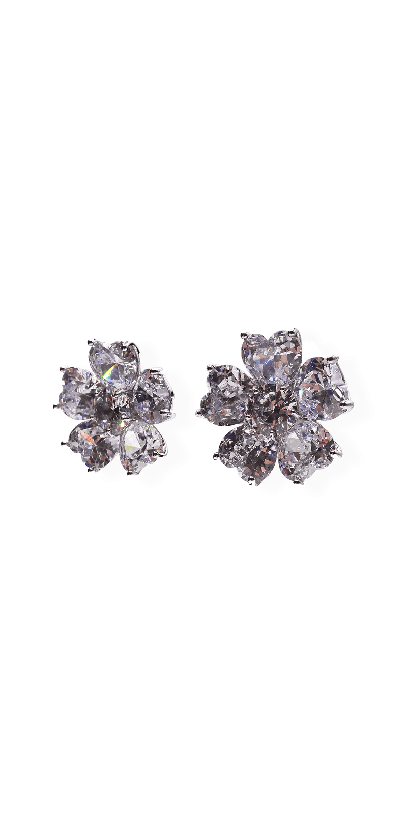 Heart Stone Floral Earrings Image 2