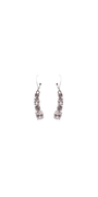 Graduated Rhinestone Earrings with Hoop Clasp Image 1