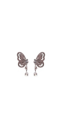 Cubic Zirconia Butterfly Drop Earrings Image 1