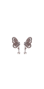 Cubic Zirconia Butterfly Drop Earrings Image 1