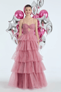 rose/size/4/missy/Camille La Vie/Pleated Peek-a-Boo-Sweetheart Tulle Tiered Ballgown with Heat Set Stones /front 