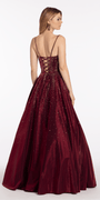 Satin Plunge Corset Ballgown with Heat Set Stones Image 5