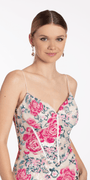 Sequin Floral Sweetheart Corset Bodycon Dress Image 3