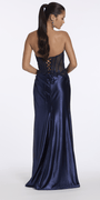 Camille La Vie Strapless Beaded  Embroidered Corset Trumpet Dress