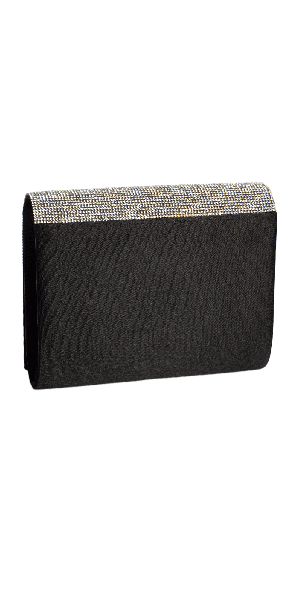 black/ Size OS/ Camille La Vie/ Rhinestone Full Flap Satin Handbag/back