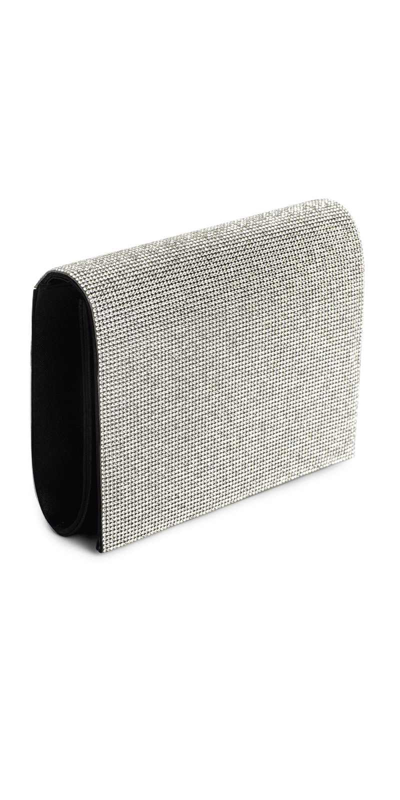 Rhinestone Full Flap Satin Handbag Image 2