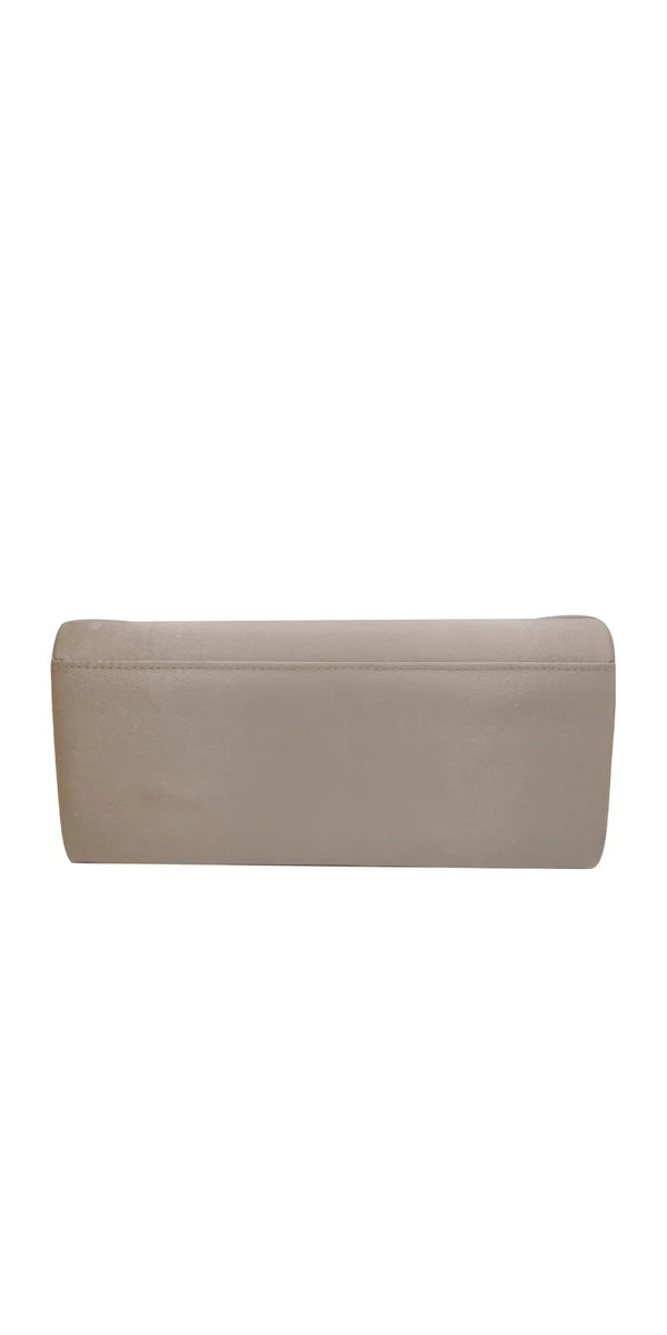 nude/no size/Camille La Vie/Satin Rectangle Handbag with Pleated Knot Detail/back