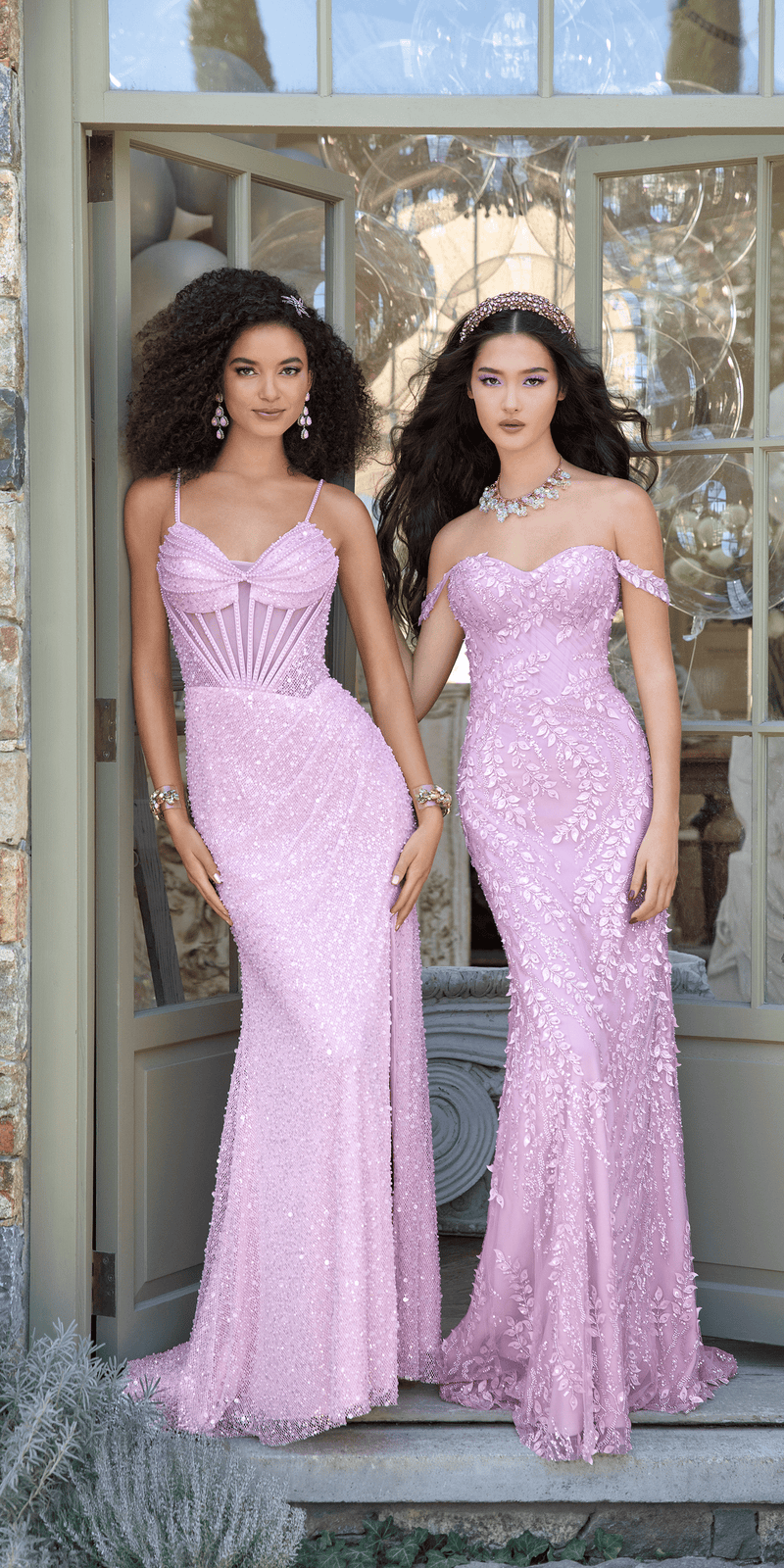 Fishnet Sequin Sweetheart Corset Column Dress with Pearl Detail missy / 4 / light-pink