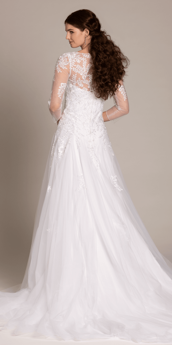 Beaded Embroidered Tulle Sweetheart A Line Dress missy / 18 / ivory Beaded Embroidered Tulle Sweetheart A Line Dress missy / 18 / ivory