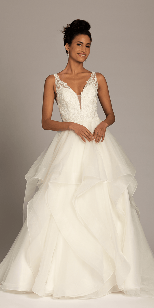 Tiered ball 2025 gown wedding dress