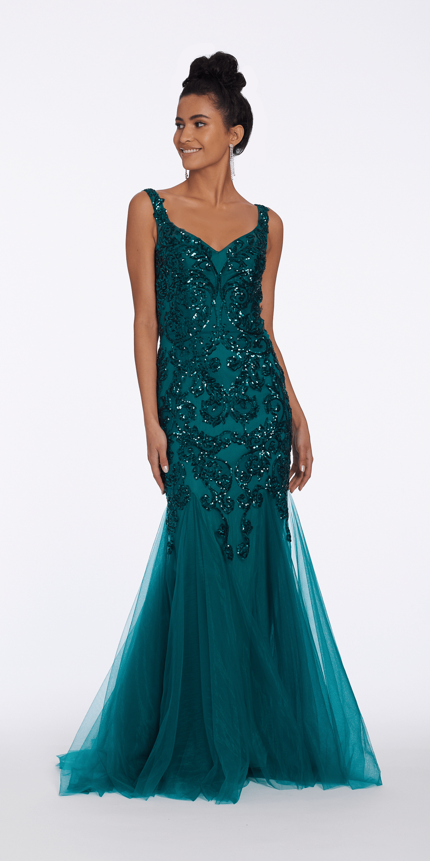Beaded Sweetheart Mermaid Dress with Godets