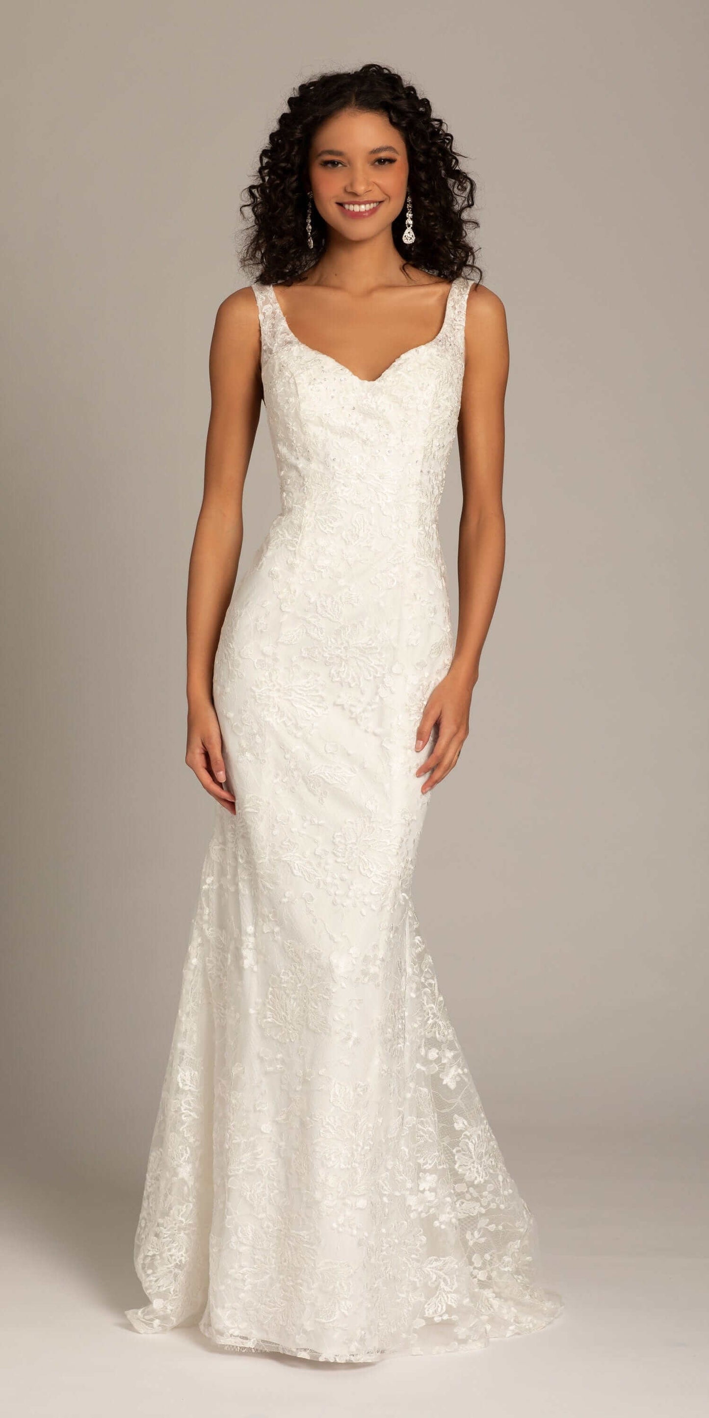 ivory/size/2/missy/Camille La Vie/Embellished Sweetheart Tulle Trumpet Dress/front alt