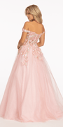 Off the Shoulder Tulle Ballgown with Sequin Floral Detail Image 2