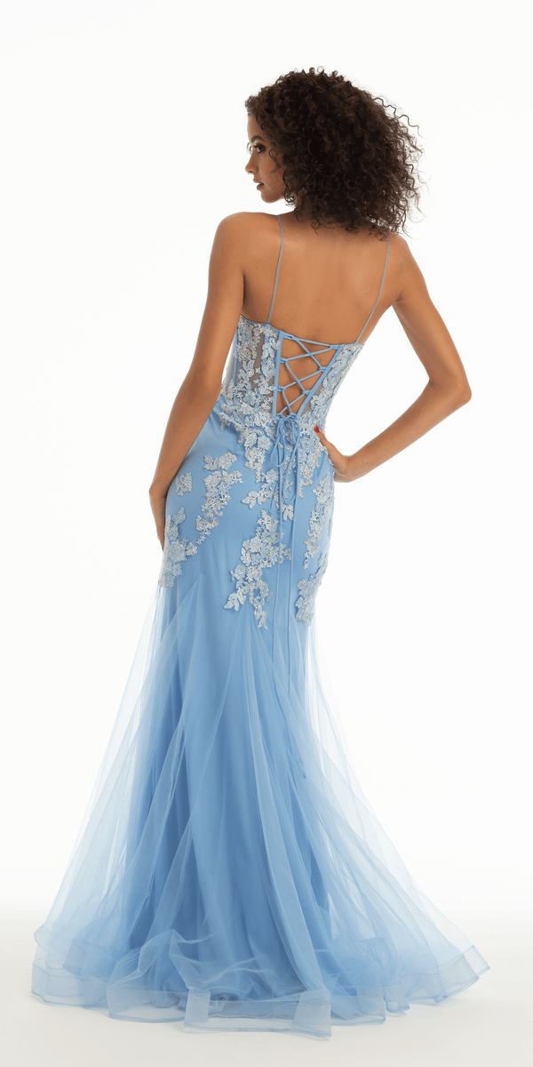 Sweetheart Embroidered Mermaid Dress with Mesh Godets Image 4