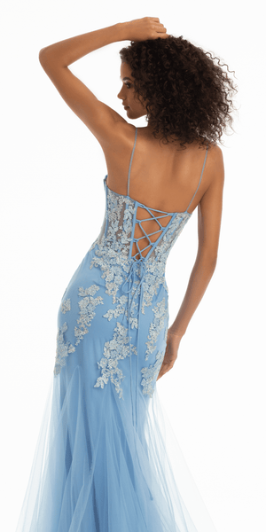 Sweetheart Embroidered Mermaid Dress with Mesh Godets Image 3