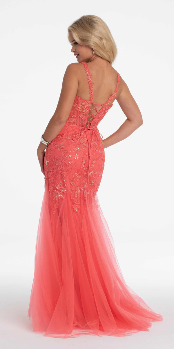 Sweetheart Mesh Corset Mermaid Dress Image 6