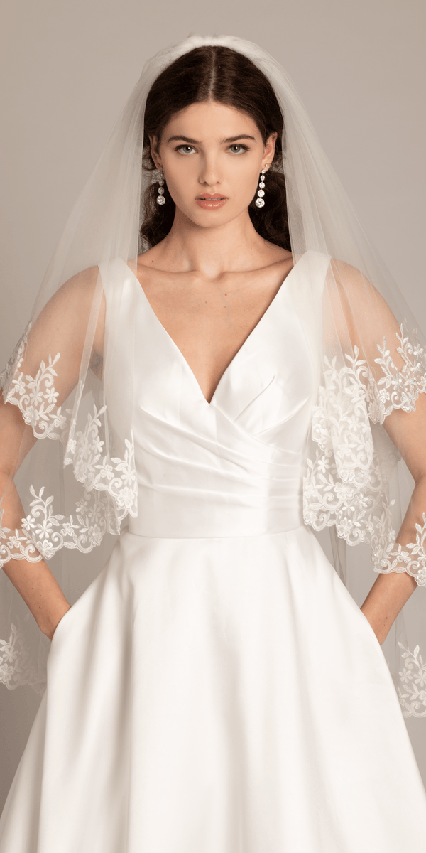 Deep V Neck Mikado A Line Dress with Pockets - missy / 16 / ivory Deep V Neck Mikado A Line Dress with Pockets - missy / 16 / ivory