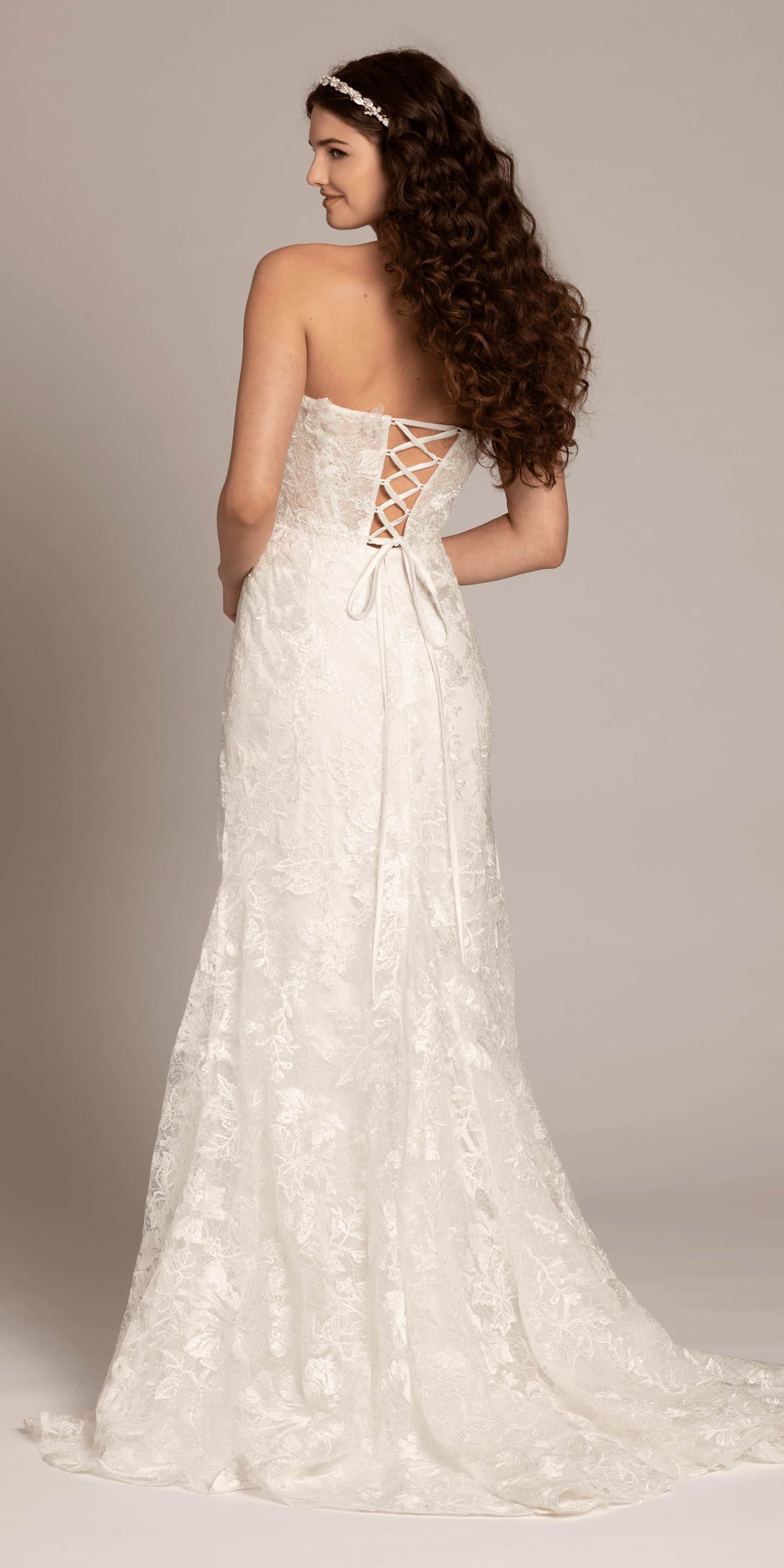 Sweetheart 3D Embellished Lace Corset Mermaid Dress Missy / 14 / Ivory Sweetheart 3D Embellished Lace Corset Mermaid Dress Missy / 14 / Ivory