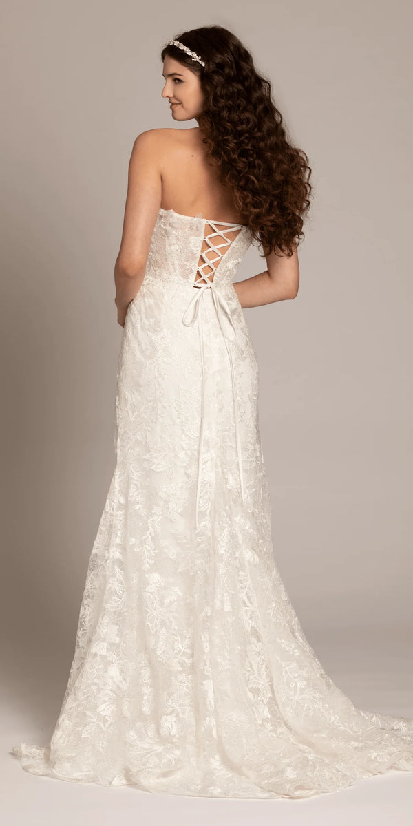 Sweetheart 3D Embellished Lace Corset Mermaid Dress missy / 14 / ivory