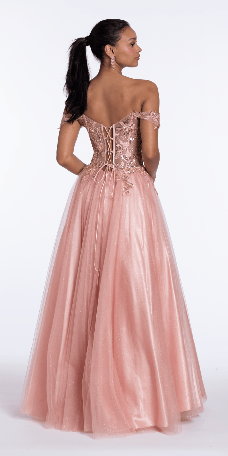 Sweetheart Embroidered Corset Lace Up Back Ballgown Image 6