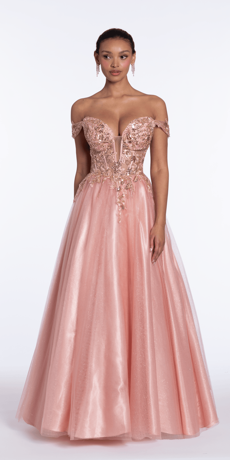 Sweetheart Embroidered Corset Lace Up Back Ballgown Image 5