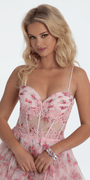 Sweetheart Floral Embellished Corset Corkscrew Ballgown Image 2