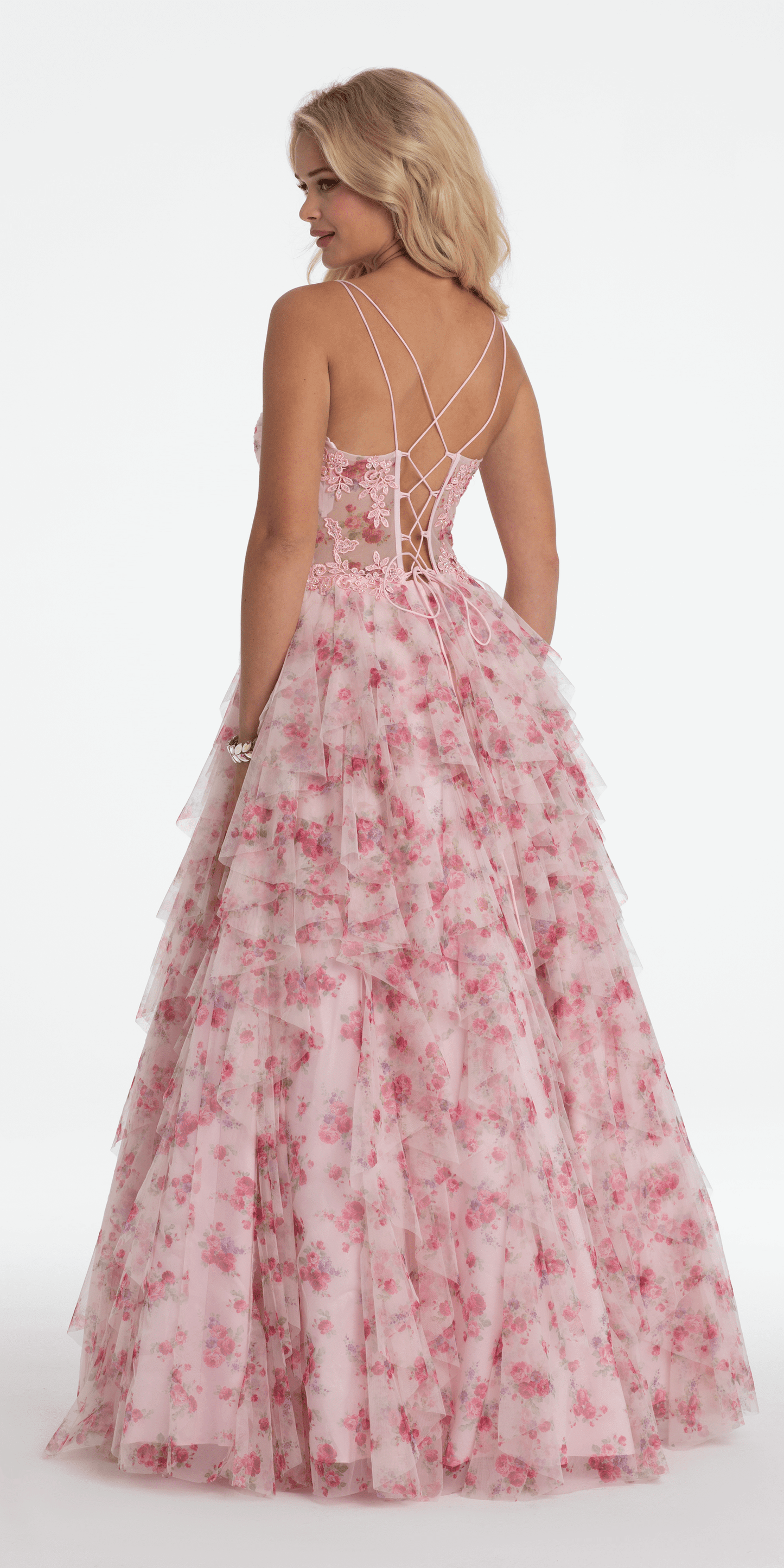 Sweetheart Floral Embellished Corset Corkscrew Ballgown – Camille Sweetheart Floral Embellished Corset Corkscrew Ballgown – Camille