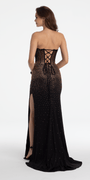 Heat Set Stone Corset Bodycon Dress with Exaggerated Slit Image 6