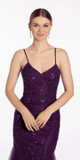 Floral Embroidered Sweetheart Lace Up Back Mermaid Dress Image 2