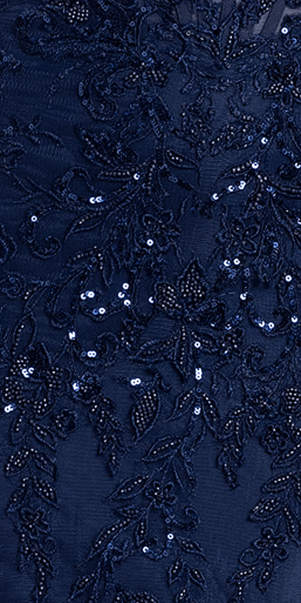navy/size/4/missy/Camille La Vie/Sequin Embroidered Halter Corset Tulle Mermaid Dress/swatch