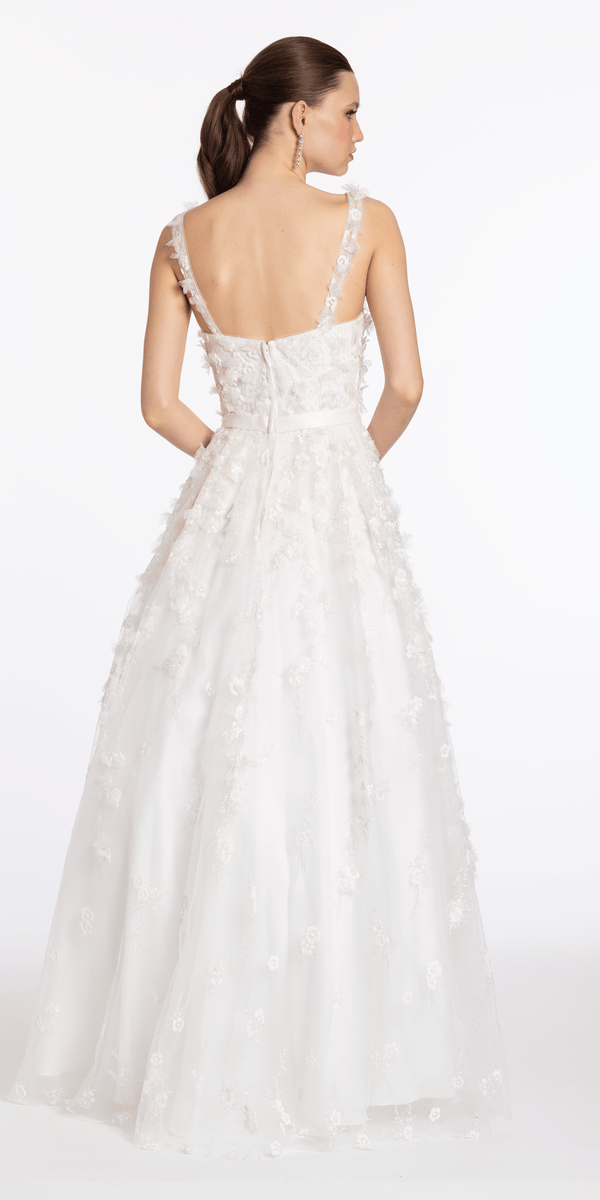ivory/size/4/missy/Camille La Vie/Sweetheart Tulle Ballgown with 3D Glitter Bows /back