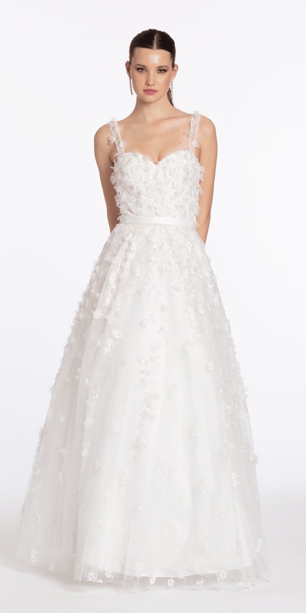 ivory/size/4/missy/Camille La Vie/Sweetheart Tulle Ballgown with 3D Glitter Bows /front