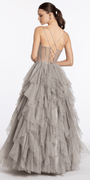 silver/size/4/missy/Camille La Vie/Strappy Back Rhinestone Corset Glitter Tulle Ballgown/back