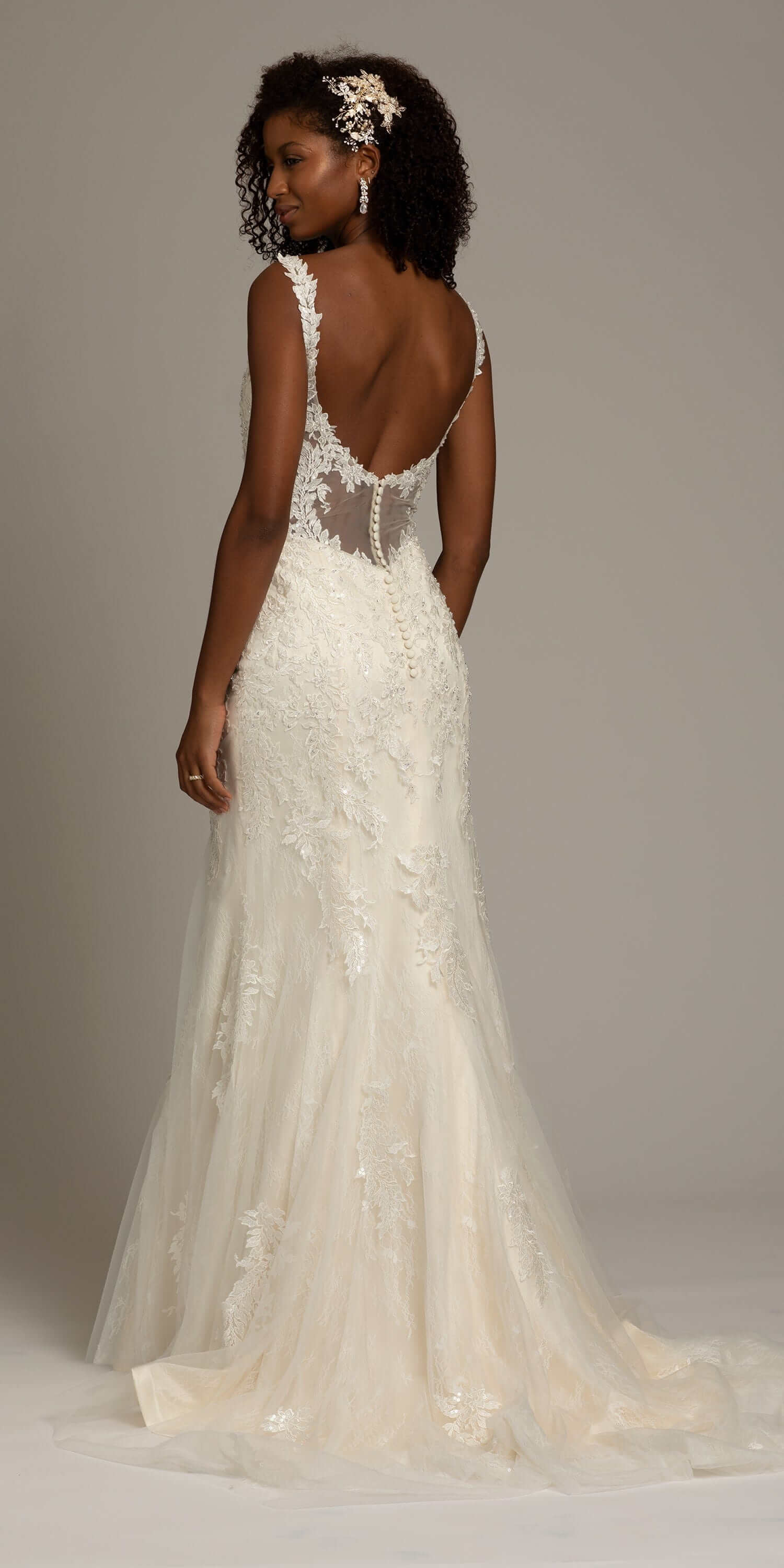 Illusion Scoop Back Embroidered Mermaid Dress – Camille La Vie