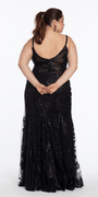 Sweetheart Glitter Corset V Back Mermaid Dress Image 8