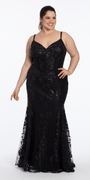Sweetheart Glitter Corset V Back Mermaid Dress Image 10