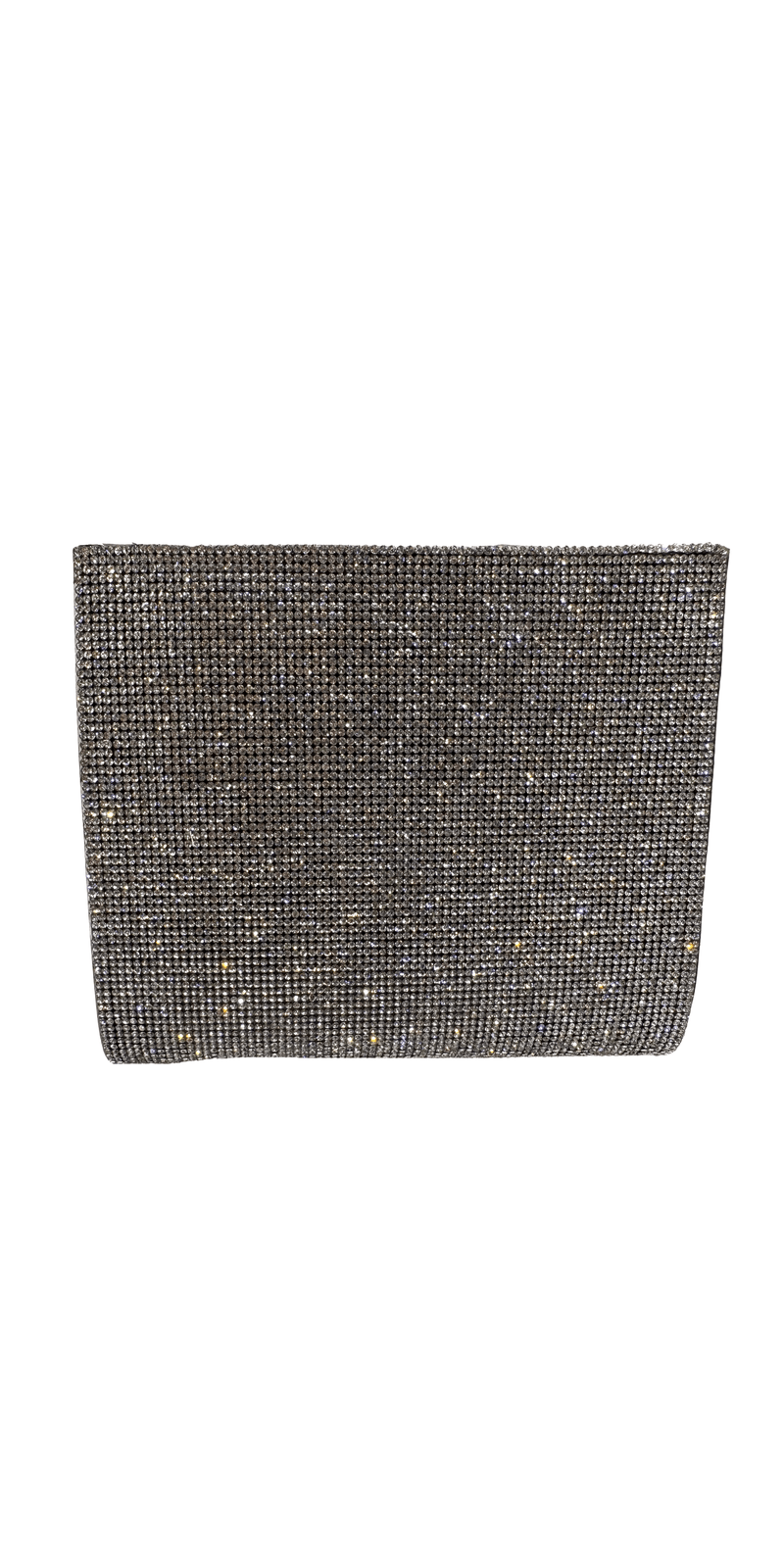 Snap Top Satin Rhinestone Handbag Image 1
