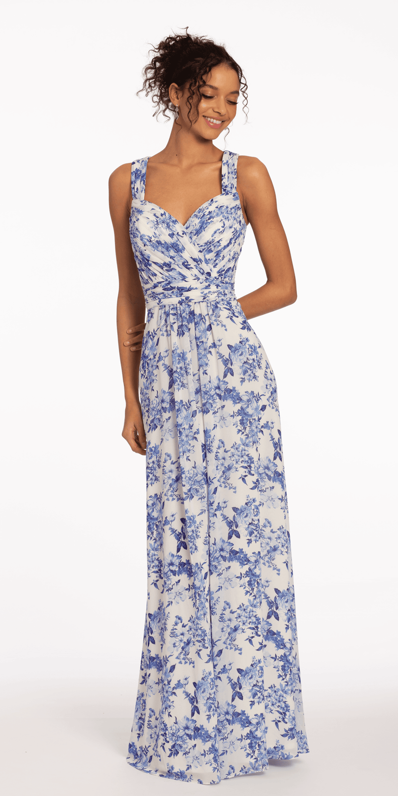 Sweetheart Floral A Line Dress with X Back Camille La Vie Sweetheart Floral A Line Dress with X Back Camille La Vie