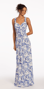 Sweetheart Floral A Line Dress with X Back Image 5