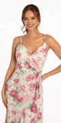 Criss Cross Floral Chiffon High Low Dress Image 2