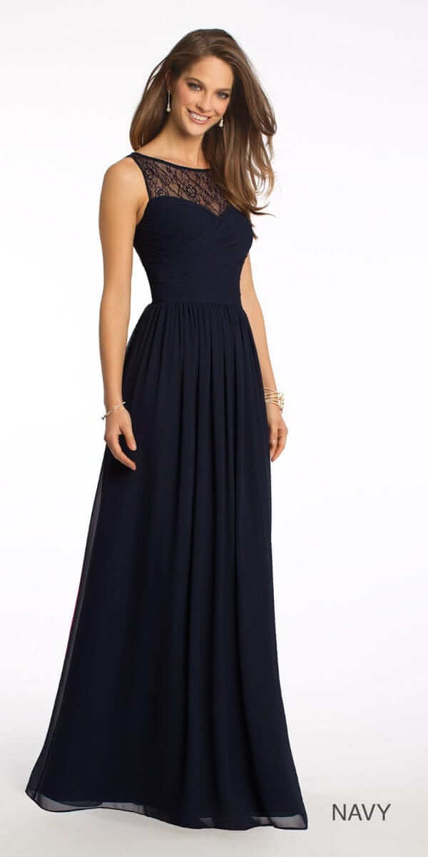 Lace Illusion Neckline Dress - Missy Image 1