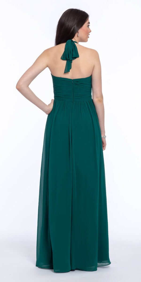 Tie Neck Halter Dress - Plus Plus / 14 / emerald Tie Neck Halter Dress - Plus Plus / 14 / emerald