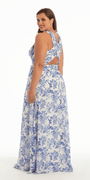 Sweetheart Floral A Line Dress with X Back Image 3
