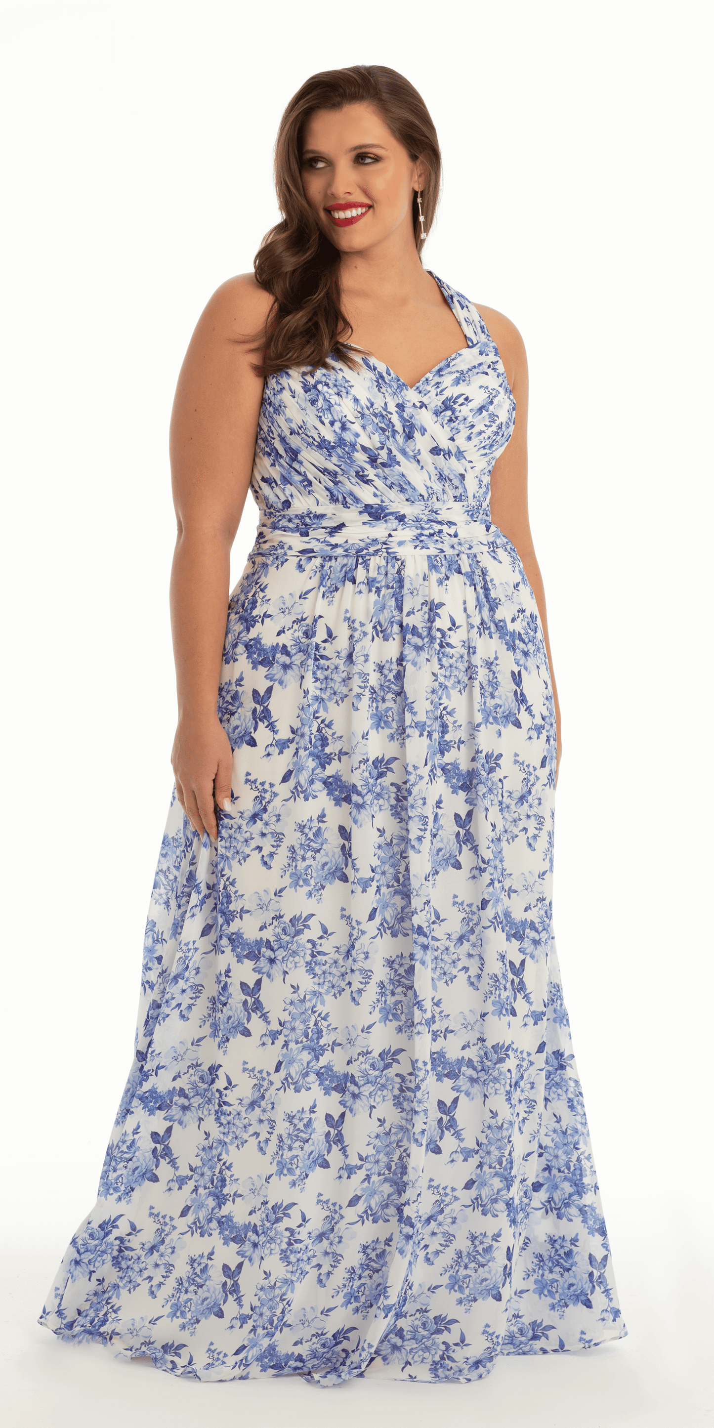 Sweetheart Floral A Line Dress with X Back Camille La Vie Sweetheart Floral A Line Dress with X Back Camille La Vie