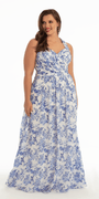 Sweetheart Floral A Line Dress with X Back Image 1