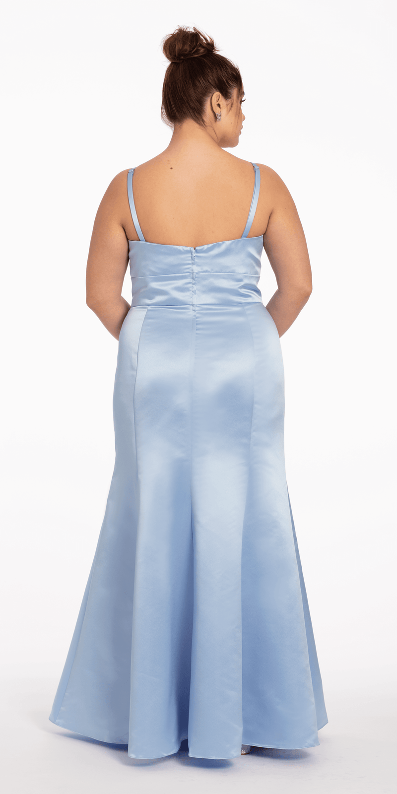 Satin Mermaid Sweetheart Dress - Plus Image 3