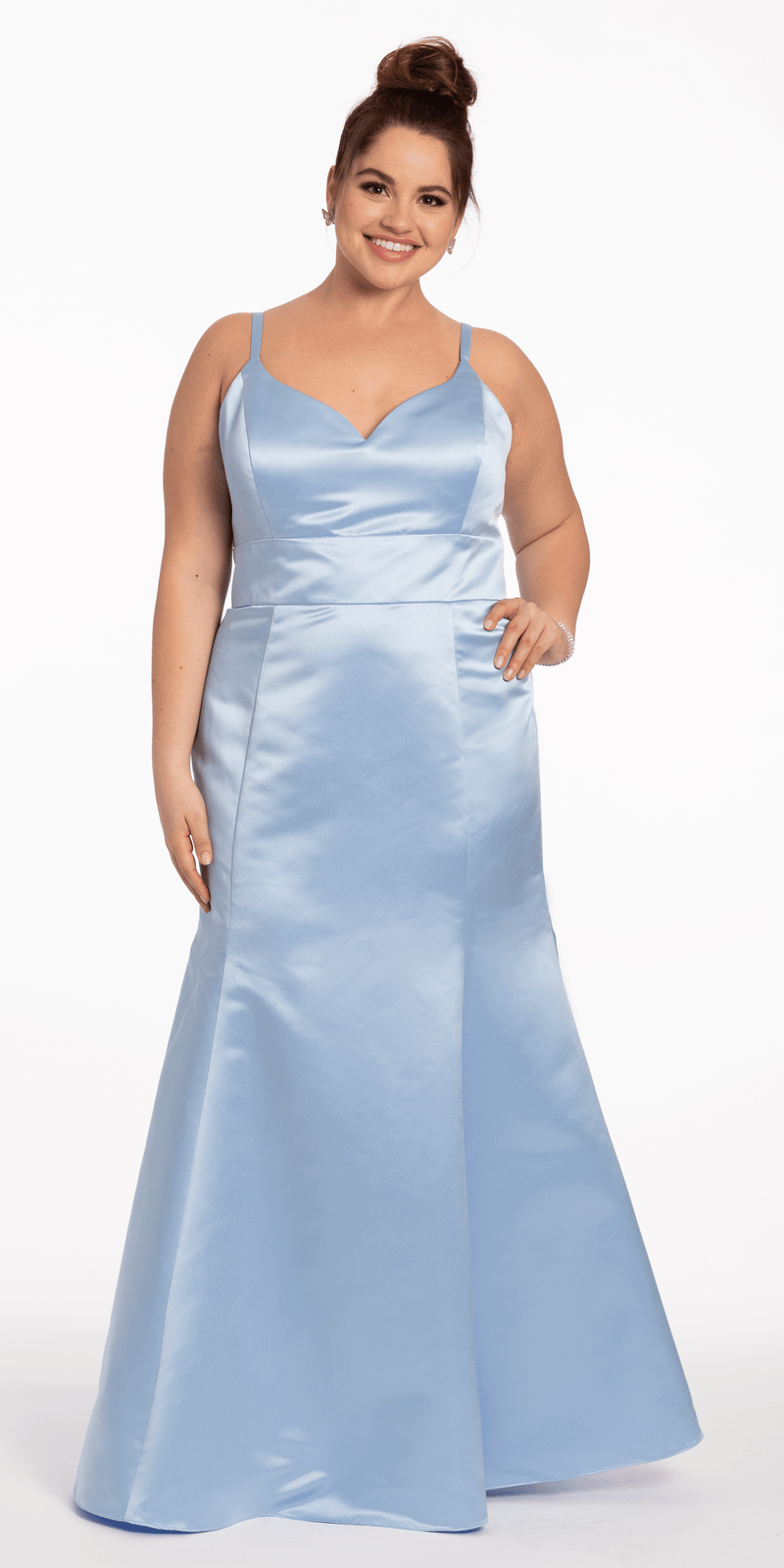 Satin Mermaid Sweetheart Dress - Plus Image 1
